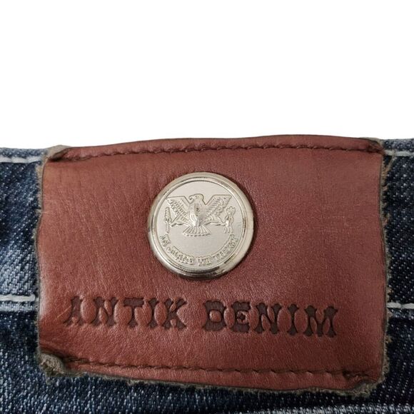 Antik Denim Jeans Womens 26 Blue Bootcut‎ Low Rise Embroidered Boho Festival - Picture 11 of 14
